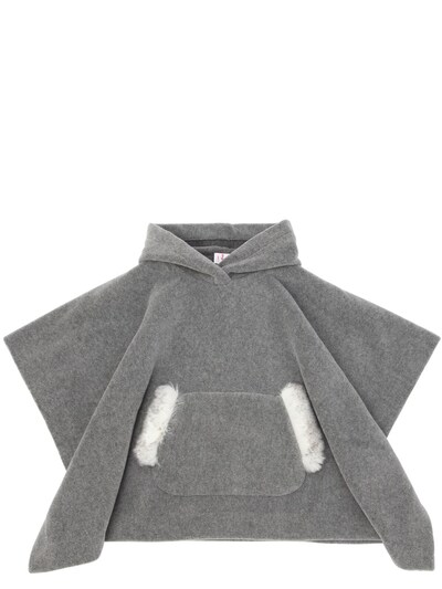 hooded fleece poncho