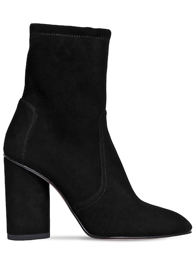 95mm margot stretch suede ankle boots 