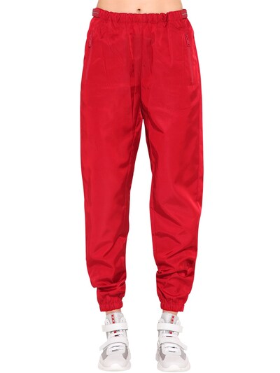 prada gabardine track pants