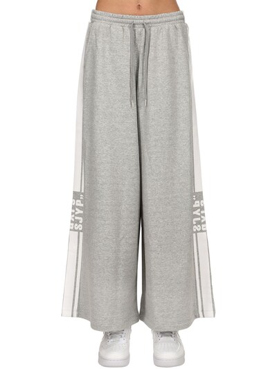 wide leg grey sweatpants