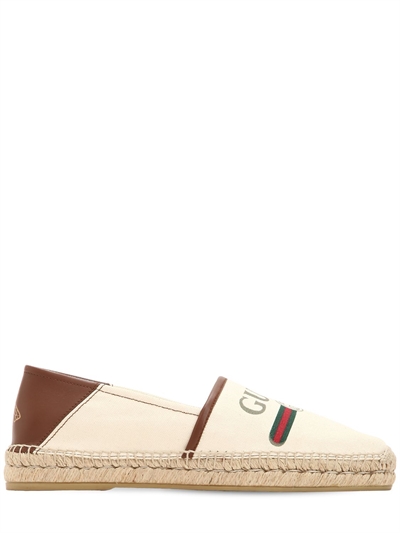 GUCCI - ALEJANDRO VINTAGE LOGO CANVAS ESPADRILLE