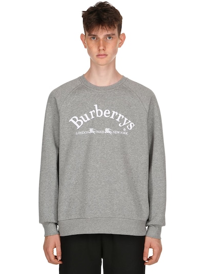 burberry logo embroidered sweatshirt