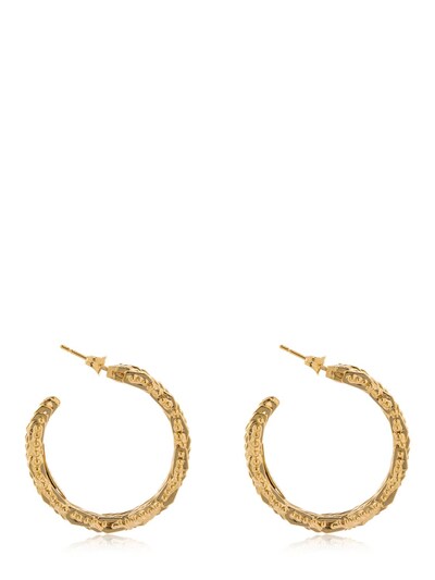 Ornate Gold Hoop Earrings