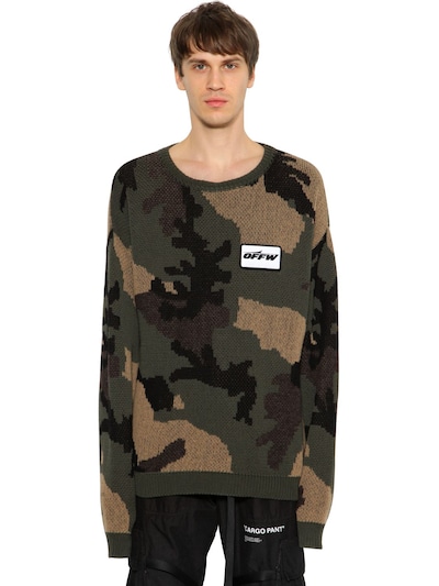 off white camouflage sweater