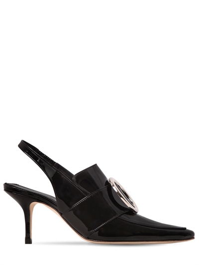 Dorateymur 75mm Eagle Patent Leather Pumps Black Luisaviaroma