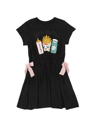 fendi black jersey dress