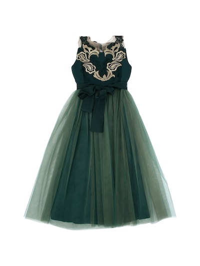 forest green party dress