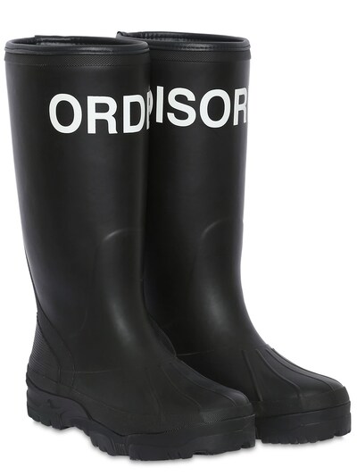 UNDERCOVER - Printed rubber rain boots 