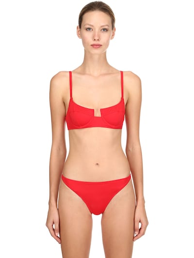 underwire red bikini