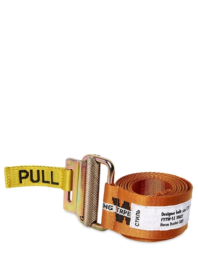HERON PRESTON - 40MM LOGO JACQUARD TAPE WEBBING BELT