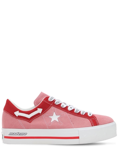 converse one star x mademe suede platform sneaker