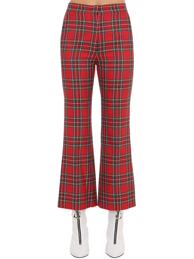 flared plaid pants
