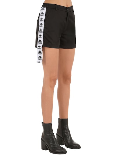 black kappa shorts