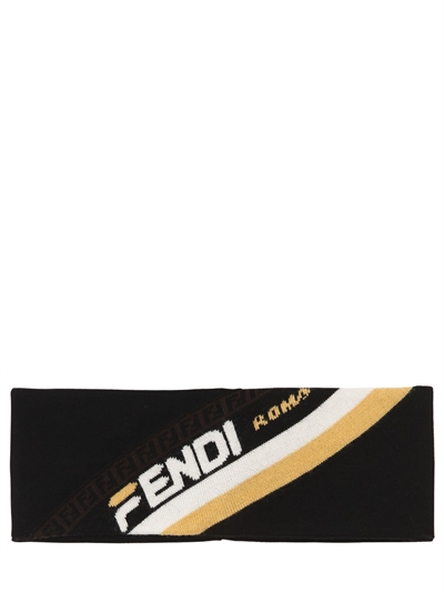 FENDI Logo cotton-velvet headband 新品未使用 FXQ915ALSFF0QE1_01?hash=