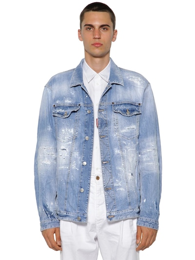 blue shirt denim jacket