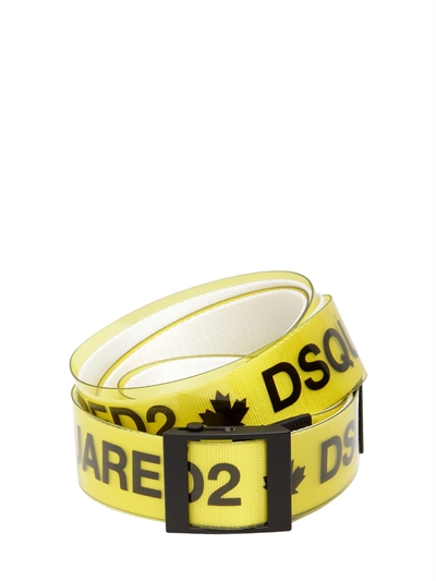 DSQUARED2 - 40MM RUBBER &amp; COTTON CANVAS LOGO BELT