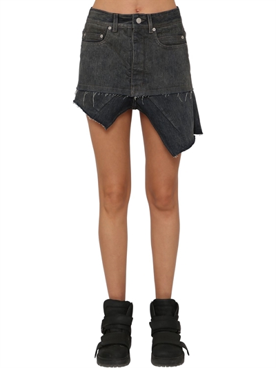 rick owens denim skirt