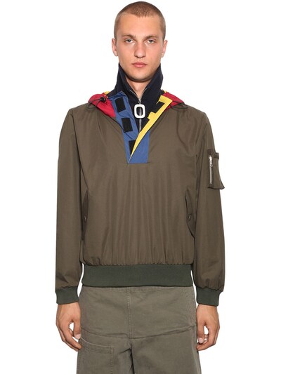 Jw Anderson Chaqueta De Algodon Con Cuello Verde Militar