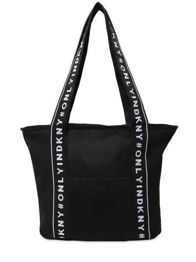 dkny jacquard logo tote bag