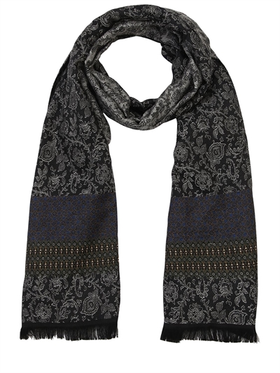 ETRO - PAISLEY LINEN &amp; SILK JACQUARD SCARF
