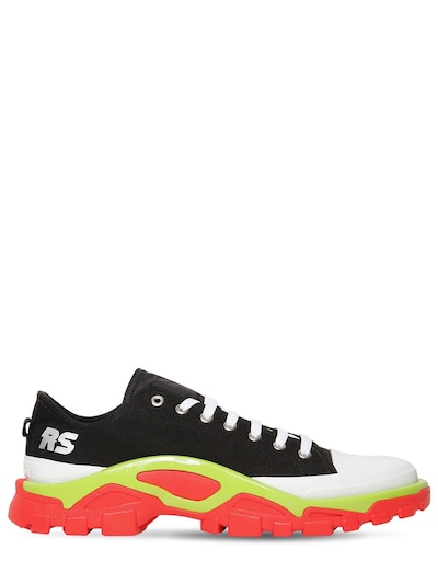 Adidas By Raf Simons - Rs detroit runner canvas sneakers - Black/Red/Green  | Luisaviaroma