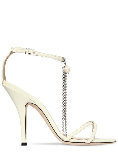 cream leather sandals