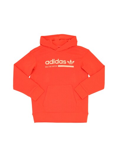 adidas originals hoodie with sleeve print