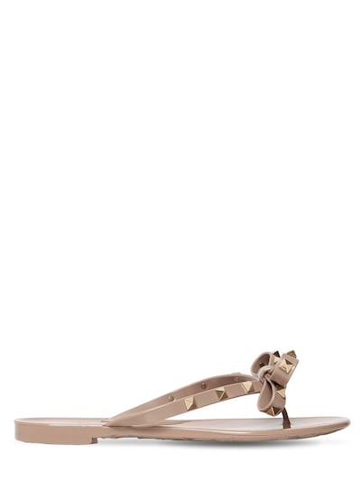 valentino garavani rockstud bow flip flops