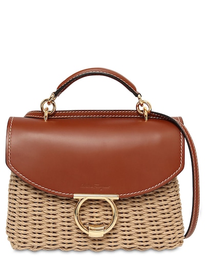 woven top handle bag