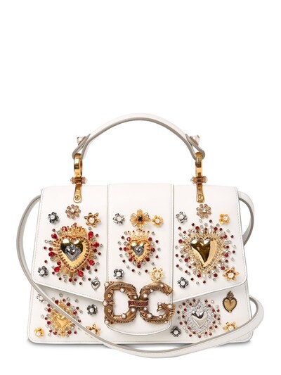 embroidered leather bag