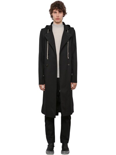 trench coat with hood