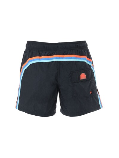 Swim shorts with rainbow bands and drawstring on sale waist