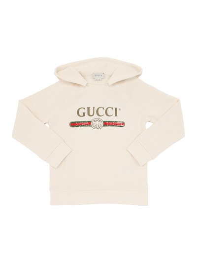 Gucci - Logo print cotton sweatshirt 