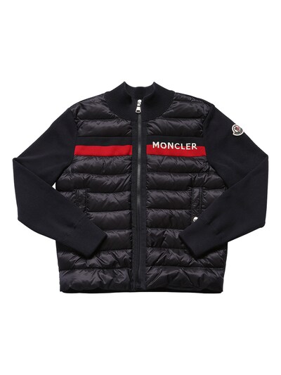 moncler ribbed sleeve padded jacket