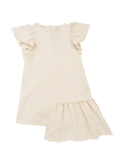 white sweatshirt dress