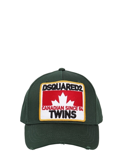 DSQUARED2 - PATCH COTTON CANVAS BASEBALL HAT