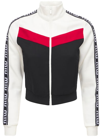 miu miu red and white jacket