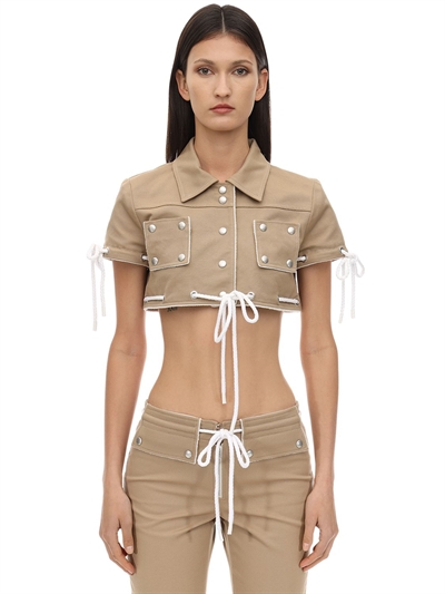 cropped cotton jacket