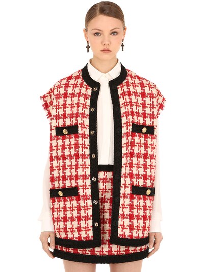 gucci tweed vest