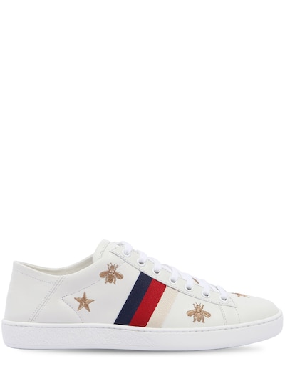 Gucci - New ace embroidered leather 