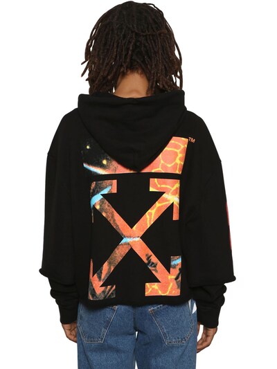 off white layered hoodie