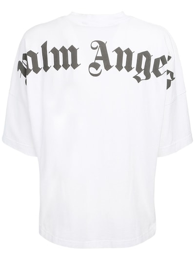 Palm Angels - オーバーサイズコットンジャージーtシャツ - ホワイト 