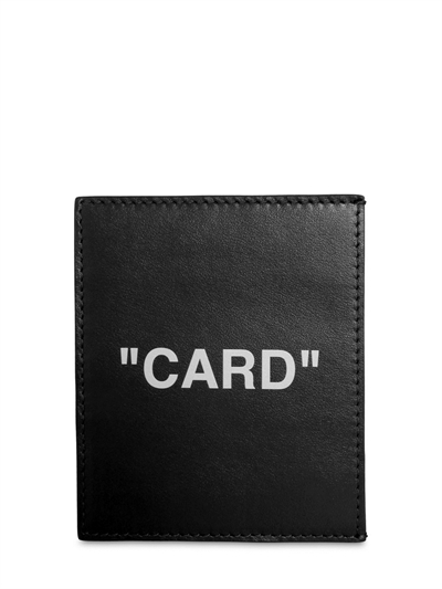 OFF WHITE - PRINTED LEATHER CARDHOLDER