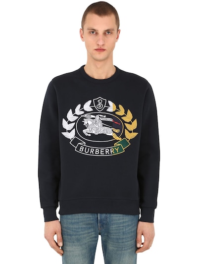 burberry embroidered jersey sweatshirt