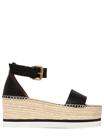 see by chloe black wedges