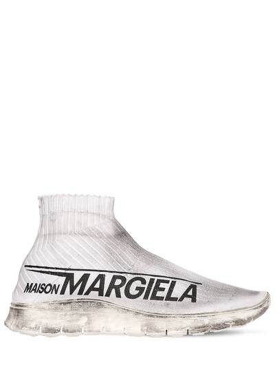 maison margiela logo sock sneakers