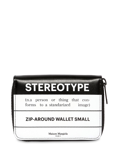 MAISON MARGIELA - STEREOTYPE LEATHER ZIP AROUND WALLET