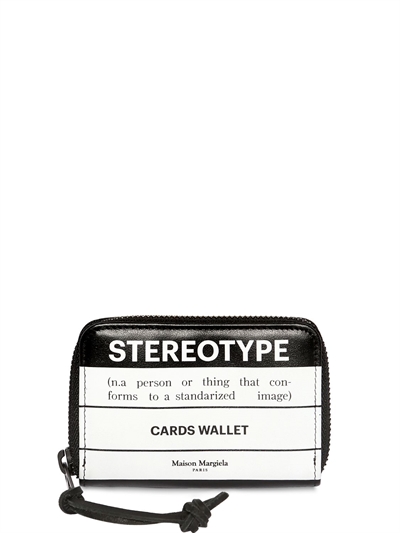 MAISON MARGIELA - STEREOTYPE LEATHER ZIP CARD WALLET