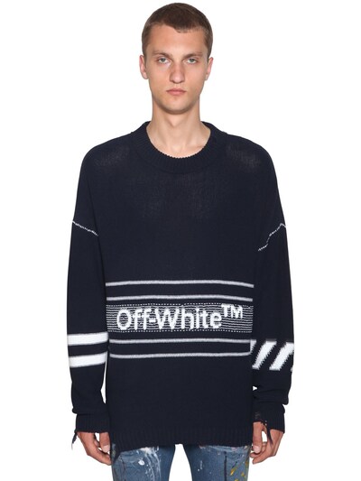 off white logo sweater