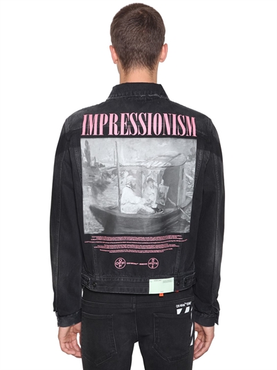 off white impressionism denim jacket